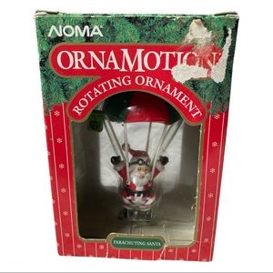 Ornamotion Parachuting Santa Rotating Ornament 1989